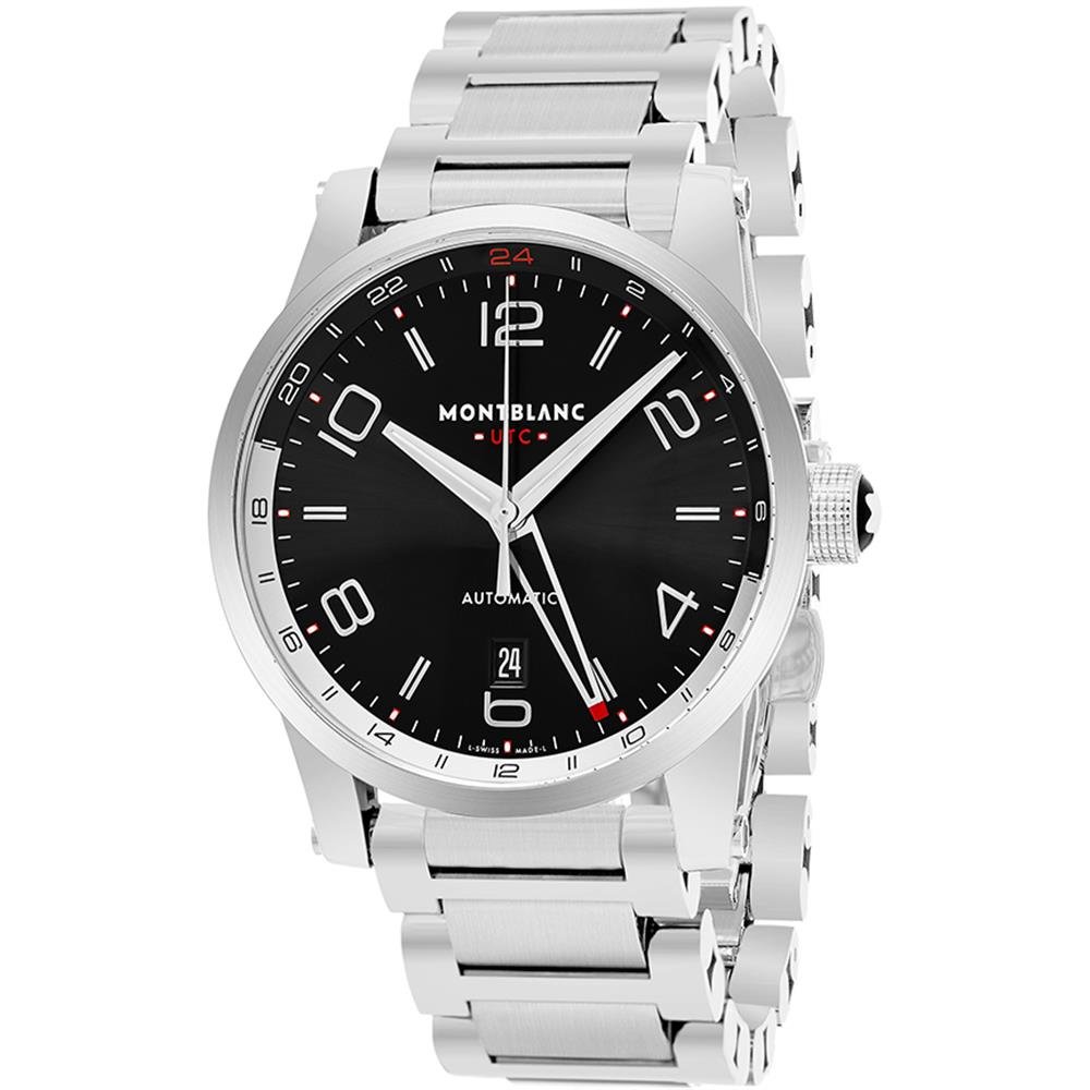 montblanc timewalker chronovoyager utc men's stainless steel swiss automatic watch 107303