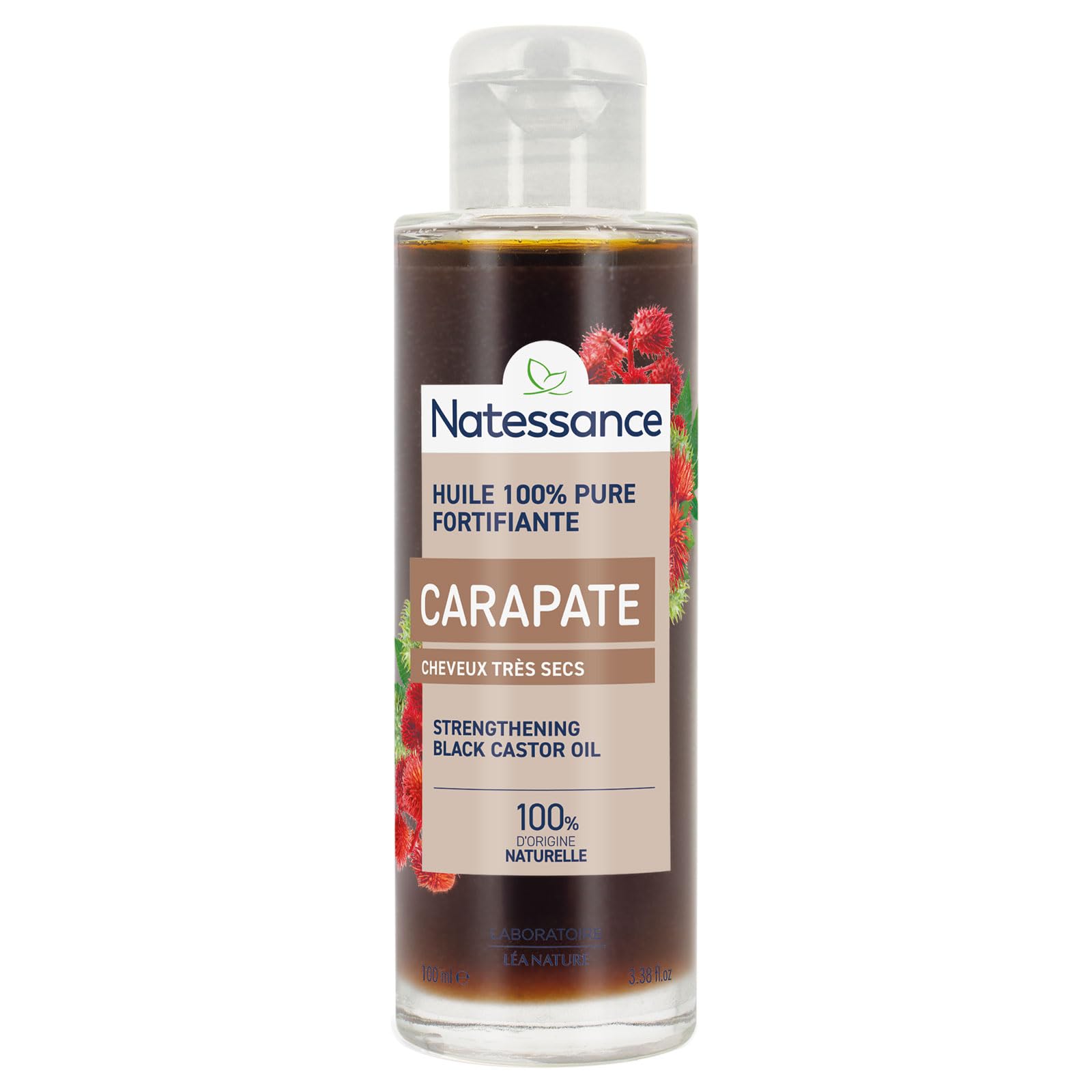 Natessance 100 Percent Pure Naturel Black Castor Oil, 100 ml