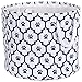 Bone Dry Pet Storage Collection Lattice Paw Print, Medium Round, White/Navy