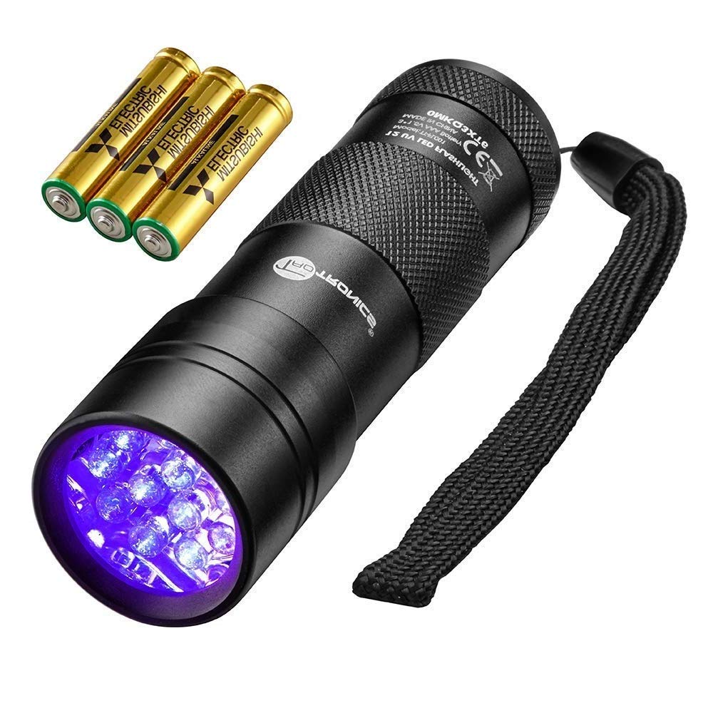 TaoTronics Black Light, 12 LEDs 395nm UV Blacklight Flashlights