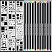 Painting Template Bullet Journal Stencil Supplies with 12 Colored Fineliner pens Notebook/Diary/Scrapbook DIY Painting Drawing Template Stencil 4x7 Inch