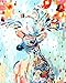 Komking Painting by Numbers Kits, DIY Paint by Numbers for Adults with Brush Canvas, Colorful Deer 16x20inch