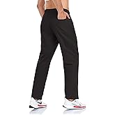 Rapoo Men's Lightweight Pants with Zipper Pockets Quick Dry Workout Athletic Travel Pants