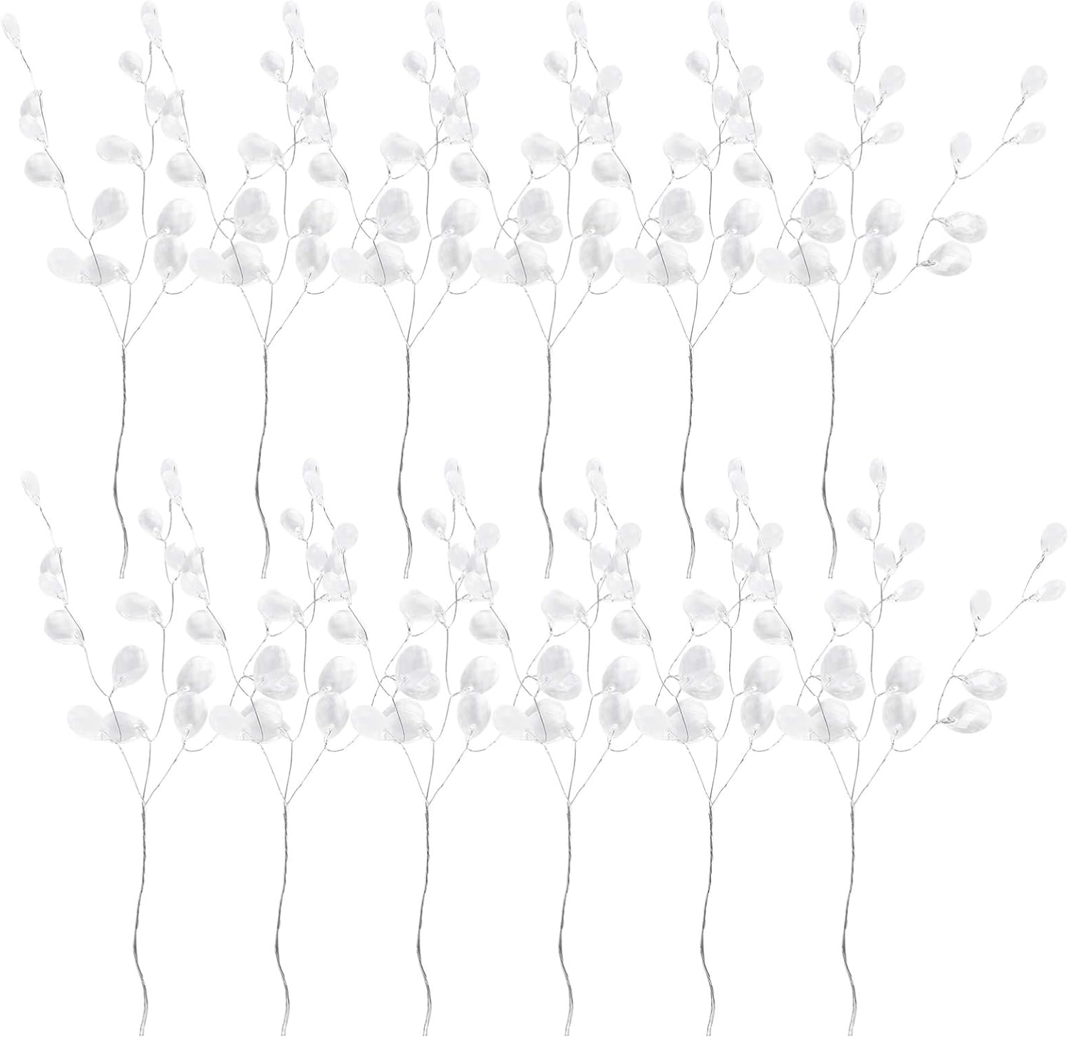 Garneck 50 Stems String Pearls Sticks Artificial Crystal Flower Spray Beads Wire Stems For Diy Bride Bouquet Wedding Party Garland Decor 16cm Craft Supplies Arts Crafts Sewing Podiatre Pro