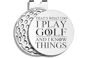Pishovi Funny Golf Ball Markers with Hat Clip, Men Golf Accessories, Birthday Retirement Golf Gifts for Dad, Husband, Grandpa, Golf Lover