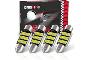 BRISHINE 4pcs 6418 LED Bulbs, Super Bright 2835 Chipsets Canbus Error Free 36MM 1.5” Festoon 6461 DE3425 C5W LED Bulbs for Car Interior Dome Map Door Courtesy License Plate Lights, Xenon White