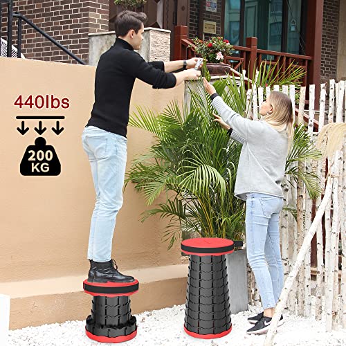 ALEVMOOM Camping Stool with Cushion,Portable Retractable Stool