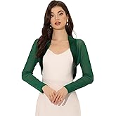 Allegra K Women's Satin Shrugs for Evening Dress Open Front Mesh Cardigan Elegant Wedding Bolero