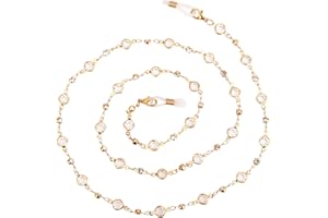 Crystal Beaded Eyeglass Chain, Adjustable Around Neck Eye Glasses Chains Sunglasses Necklace String Strap Holder Hanger Lanya