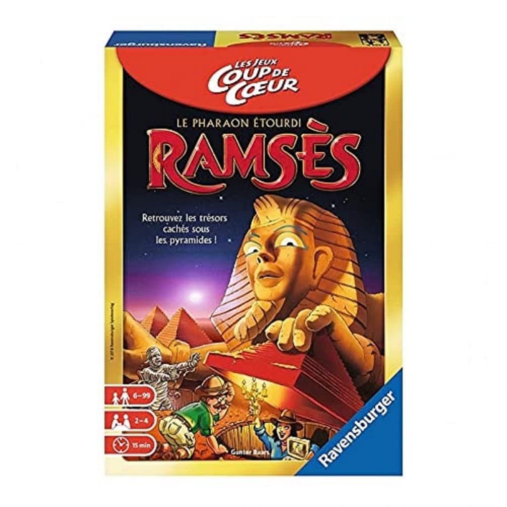 Ravensburger - Ramses - Board Game - Children and Parents - Collectable and Memory Game - Compact Box Format - 2 to 4 Players from 5 Years - Unisex - 22332 - French Version