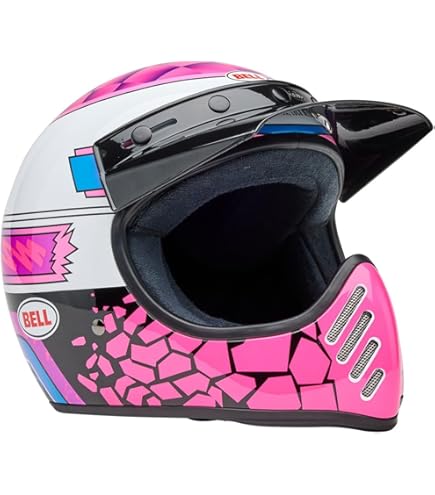 Amazon.com: Bell Moto-3 Helmet (Deathspray Pink/Purple - Medium