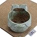UName Micro Landscape Succulent Plants Creative Flower Planters, Mini Plants Pot, Ceramics Decoration, Handmade, Small Plant Containers, Owl Design Succulent Planter. Green.(circle eye owl)UN235