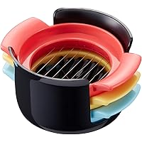 3 in 1 Egg Slicer for Hard Boiled Eggs, Dishwasher Safe Egg Cutter-Durable 430 Stainless Steel Wires, Easy to Clean…