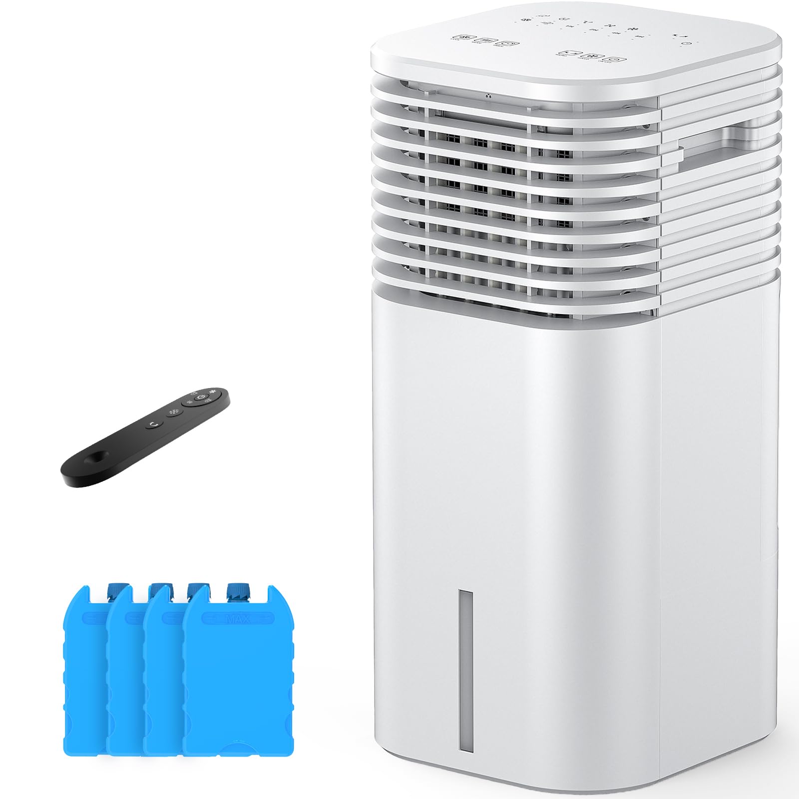 Photo 1 of 24" Windowless Portable Air Conditioner, 15H Timer & 120°Oscillation, 3-IN-1 Portable AC Unit with Remote, 2-Gal Tank, 3 Modes & 3 Speeds, Ultra-Quiet Ventless Swamp Cooler for Home Office, Chalky