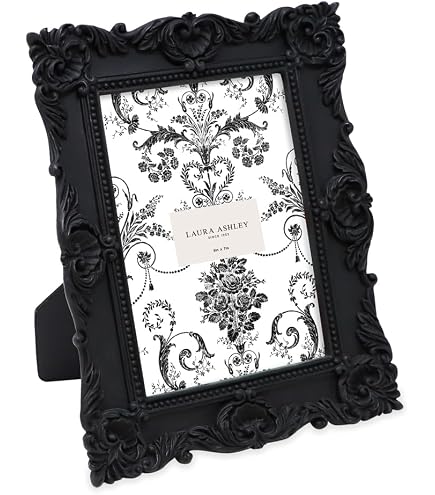 Amazon.com - Laura Ashley 5x7 Black Vintage Inspired Resin Scroll