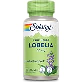 SOLARAY Lobelia Aerial 50mg | Healthy Respiratory and Bronchial Function Support | Ginger Root for Added Lung Support | Non-GMO &amp; Vegan | 100 VegCaps