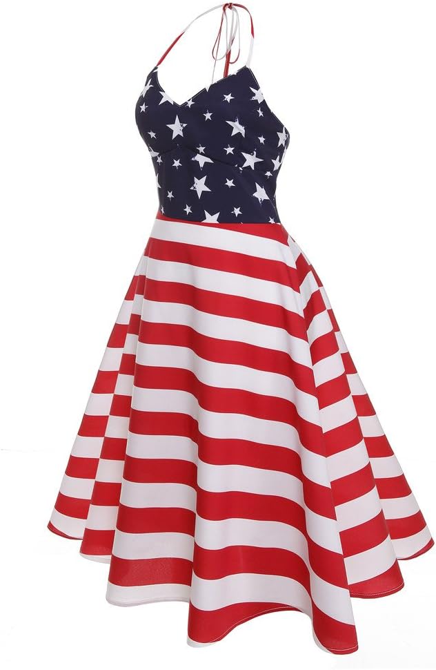 pink and white striped sundress