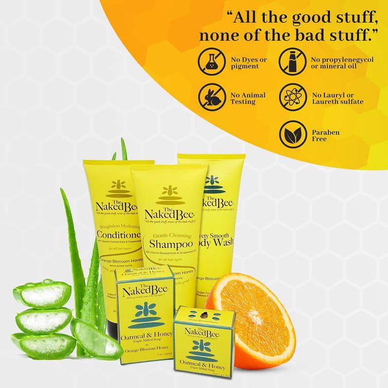 The Naked Bee Organic Orange Blossom Honey Lip Balms - 3 Pack