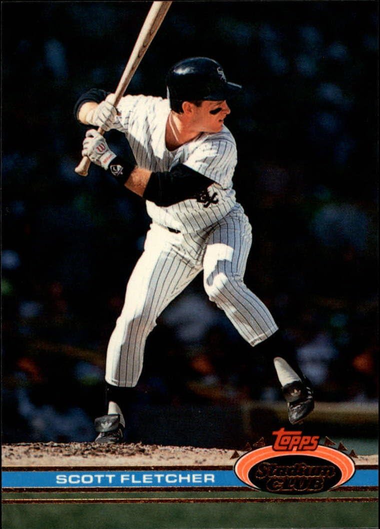 1991 Stadium Club Baseball Card 30 Scott Fletcher