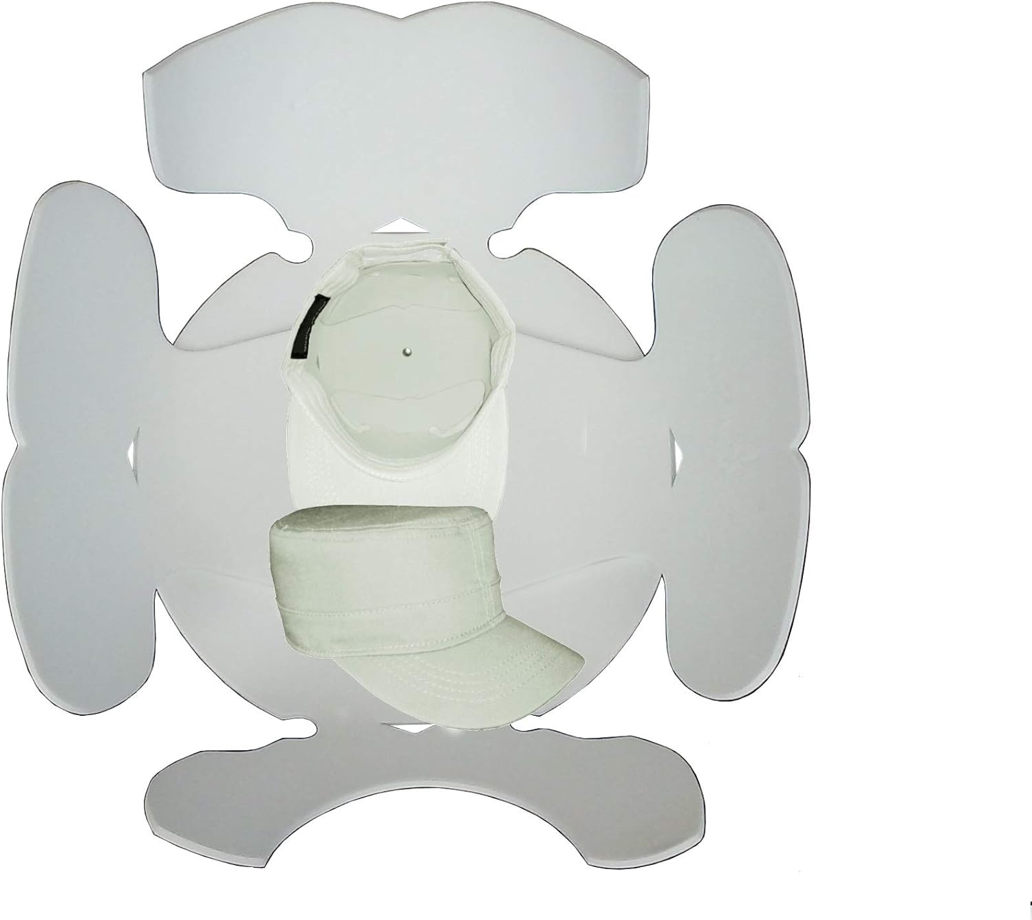 1Pk. White Hat Military Panel Shapers Combo Army Cap