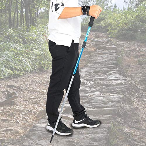 Tihebeyan Aluminium Alloy Hiking Stick Ultralight Walking Stick for Hiking Trekking and Mountaineering Telescopic Hiking Stick Trekking Poles - Thumbnail 5