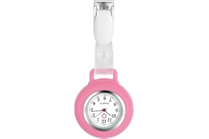 Avaner Nurse Watch Snap Lapel Watch Hanging Fob Watch with Silicone Cover for Nurses Doctors (7 Colors)