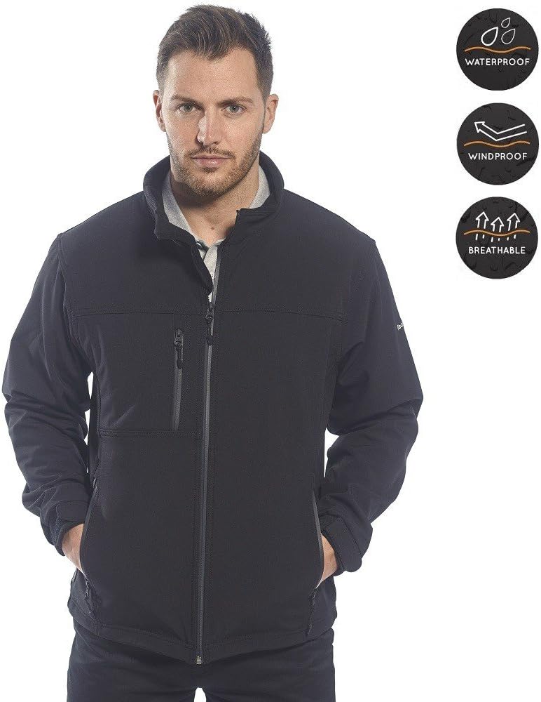 Portwest TK50 Water Resistant Windproof Softshell Jacket (3L) Black, 3X-Large, 3XL - Image 4