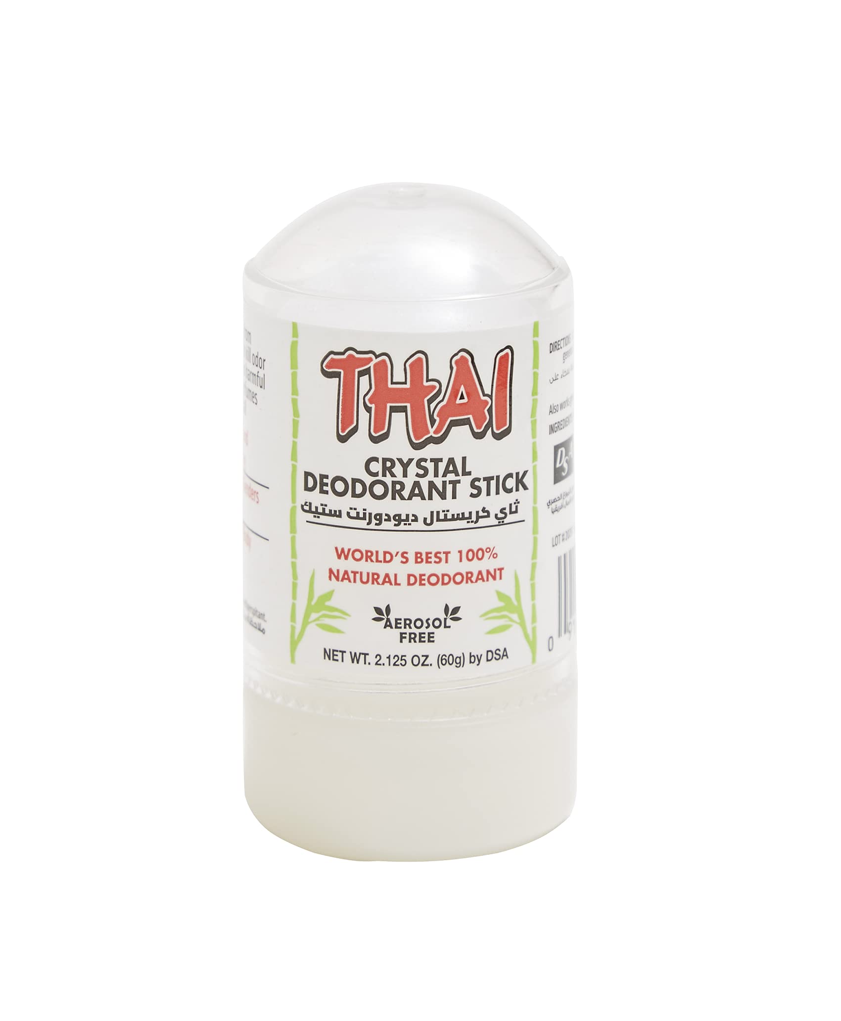 THAI 100% Natural Crystal Deodorant Stick, Mini Travel Size (2.125 Ounces)