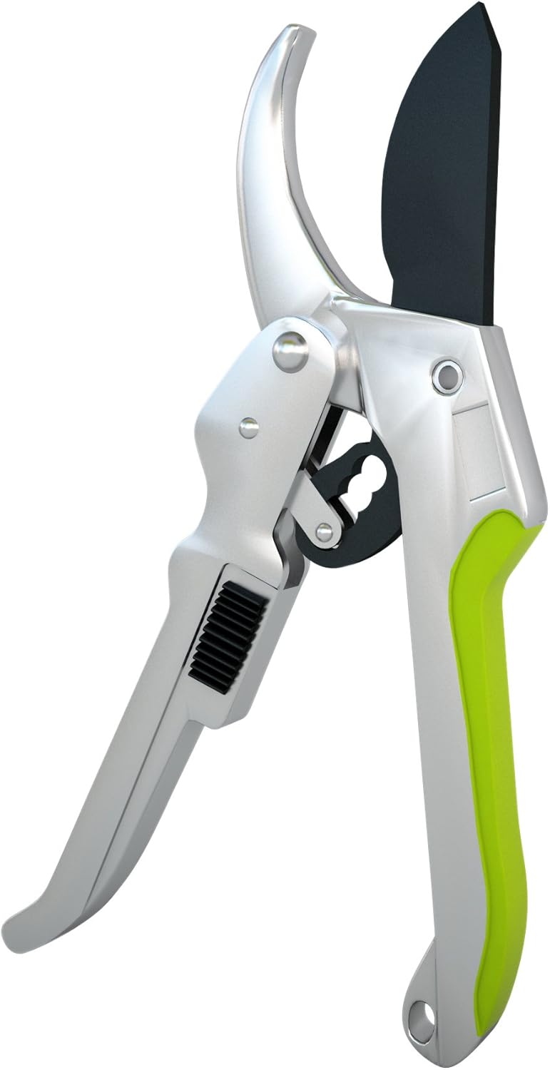 Power Drive Ratchet Anvil Hand Pruning Shears - 5X More Cutting Power Than Conventional Garden Tree Clippers. : Garden & Outdoor
