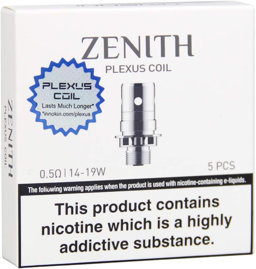 Innokin Zenit Plexus Coil 0.5 ohm Plexus Z Mesh Coil Atomizers for Innokin iTaste Kroma-A Zenit Tank Kit and CoolFire Mini Zenit D22 Kit with Extra Gift Vape Band, Pack of 5 - Image 4