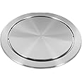 Uonlytech Trash Can Lid Simple Trash Grommet Embedded Countertop Trash Chute Round Cover Swing Flap Trash Bin Lid for Kitchen Bathroom Office