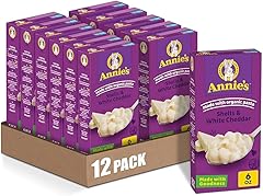 Annie's Shells and White Cheddar, Made with Organic Pasta and Real Cheese, 6 oz (Pack of 12)