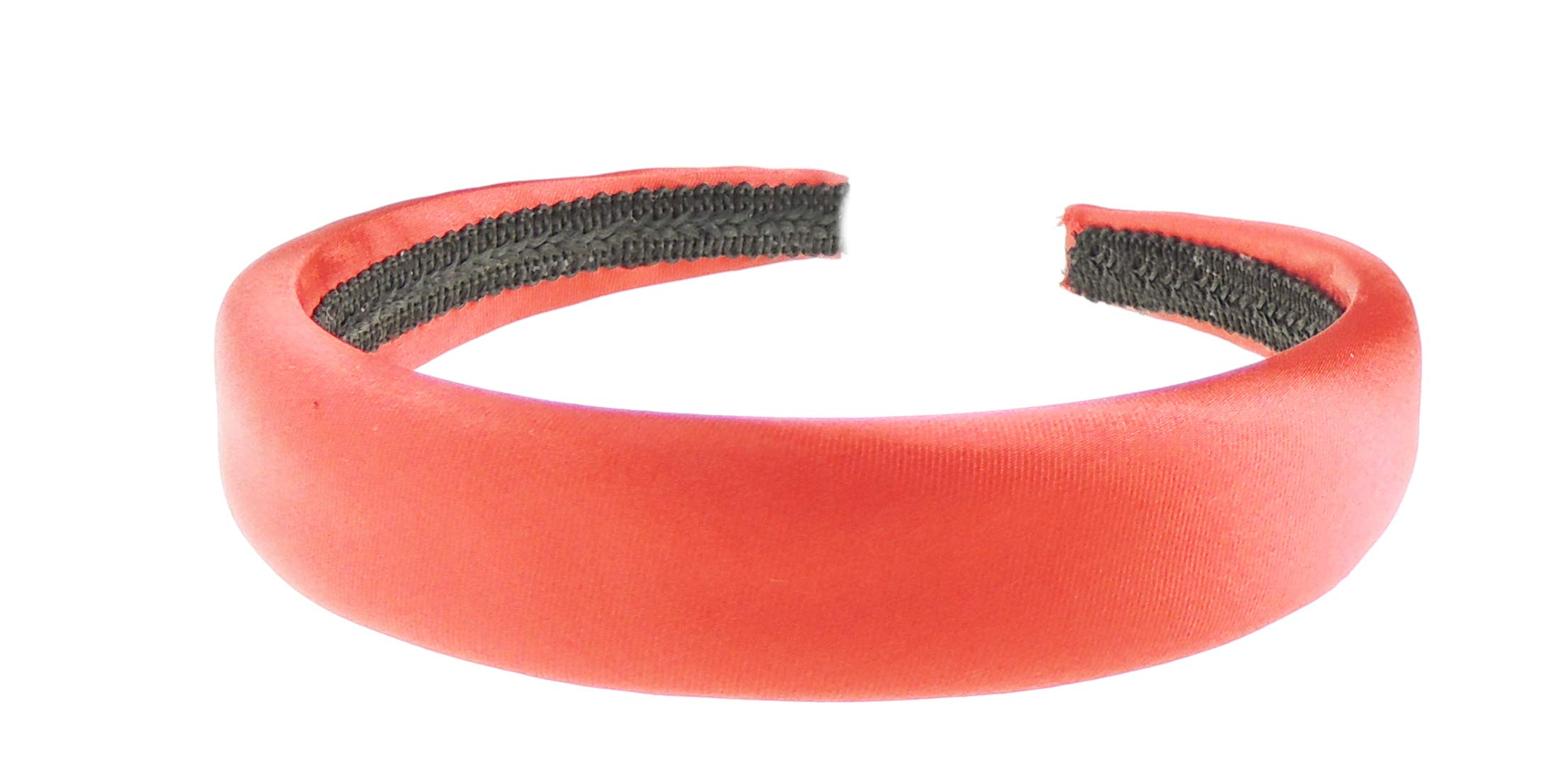 Girls SMALL HEAD WOMEN Satin Fabric 2.5cm Slightly Padded Evening Summer Boho Vintage Headband Alice Band Alice Band Hair Accessories Hairband Christmas Birthday Wedding Bridesmaid (Red)