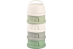 BÉABA BEABA Formula and Snack Container, Baby Formula Dispenser, Toddler Baby Snack Storage Container, Holds up to 11 Doses of Milk Powder Per Compartment, Made in France, Sage