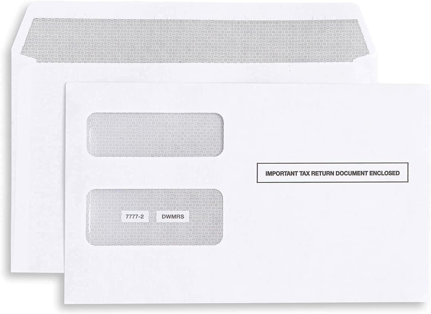 Photo 1 of 1099 MISC Tax Envelopes - Designed for 1099 Laser Forms, Misc, Div, Int, R, in 1098, form QuickBooks or Similar Tax Software, Self-Seal Double-Window Security tinded -5 5/8 Inch x 9 Inch, 25 Envelopes