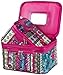 World Traveler Pink Patchwork Makeup Train Case 2-piece Cosmetic Set
