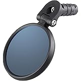Venzo Bicycle Bike Accessories Handlebar End Mount Mirror Blue Lens 75%/Silver Lens 50% Anti-Glare Glass - Great for Road or Mountain Rear View (Left, Right or Pair)