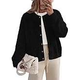 LILLUSORY Womens Crew Neck Button Down Cozy Cardigan Sweater Fall Outfits 2026