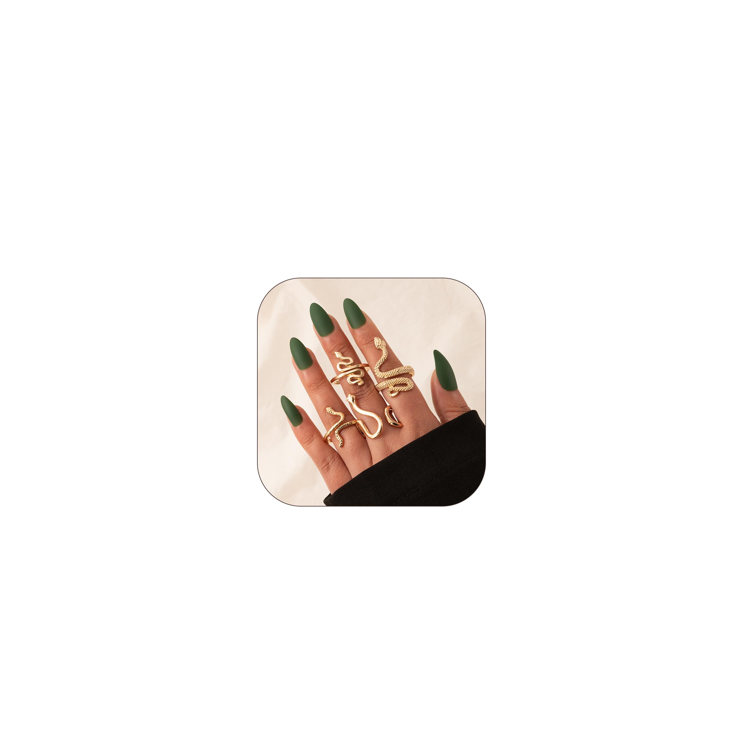 Frodete Snake Stackable Rings for Women Snake