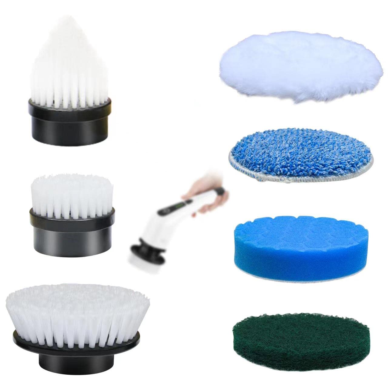 Photo 1 of Leebein ANS-8050 Electric Spin Scrubber Replacement Brush Heads, 7pcs Extra Brush Accessories Kit for Leebein ANS-8050 & ANS-8051 8052 Electric Cleaning Brush - Scrubber Not Included