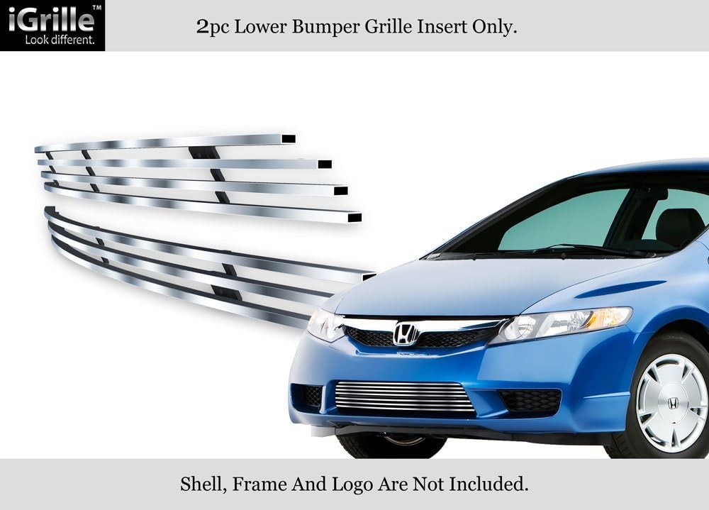 Amazon Aps Hc 09 11 ホンダ シビック セダン ハイブリッド バンパー ステンレススチール ビレットグリル グリル 車 バイク