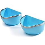 CalPalmy Food and Water Bowl (2-Pack) for Rabbit/Guinea Pig/Chinchilla - Best Bowl to Prevent Knocking Over, Made from Non-To