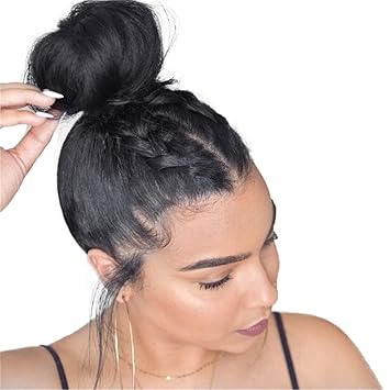 Amazon Com Straight Pre Plucked Human Hair Lace Wigs With Baby