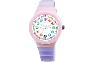 SYOYUEX Kids Analog Watch，Waterproof Watch for Kids Boys Girls Ages 3-16，Soft Band Learning Time Teacher Easy to Read Analog Sport Outdoor Children Watches, Luminous Watch, Kids Gifts，Boys Girls Watch