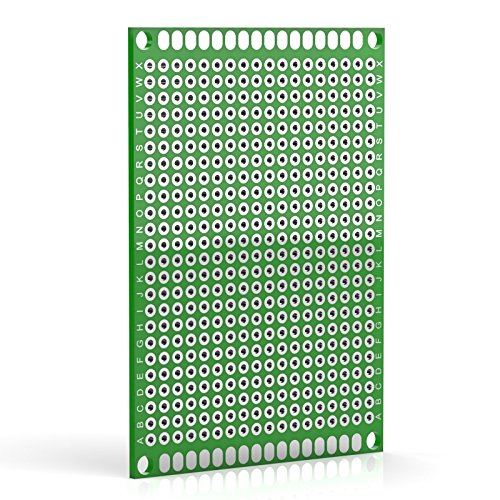 DIYhz Double Sided PCB Prototype Board Kit for DIY Universal PCB Printed Circuit Board Prototype Kit for DIY Soldering Experiment and Electronic Designing 5x7cm 10Pcs