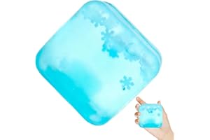Cube Squishys, Sensory Squeeze Fidget Toys - Squishys Cube with Snowflakes, Soft Slow Rising Stress Ball for Teens Adults