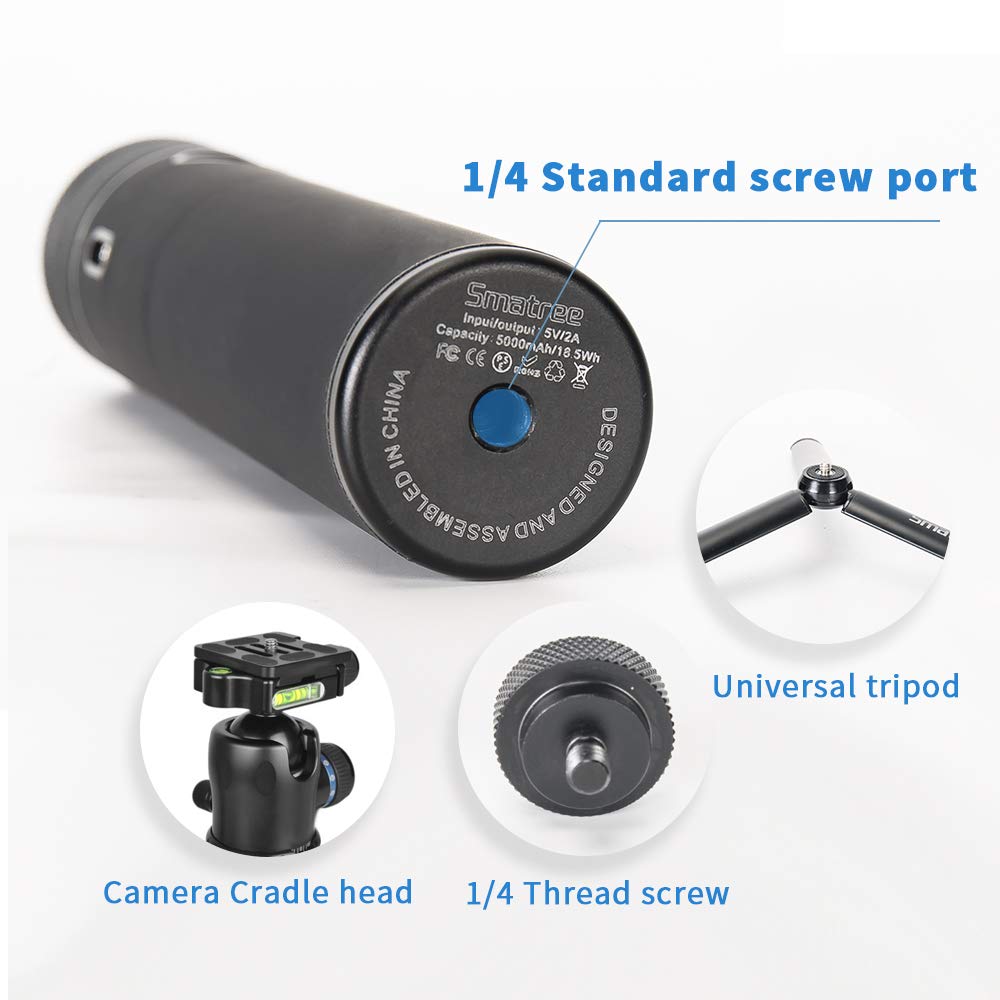 Smatree Portable Osmo Pocket 2 PowerStick (Power Bank) Compatible for DJI Osmo Pocket 2/1, Handheld Smartphone Holder Mount Bracket for OsmoPocket Camera