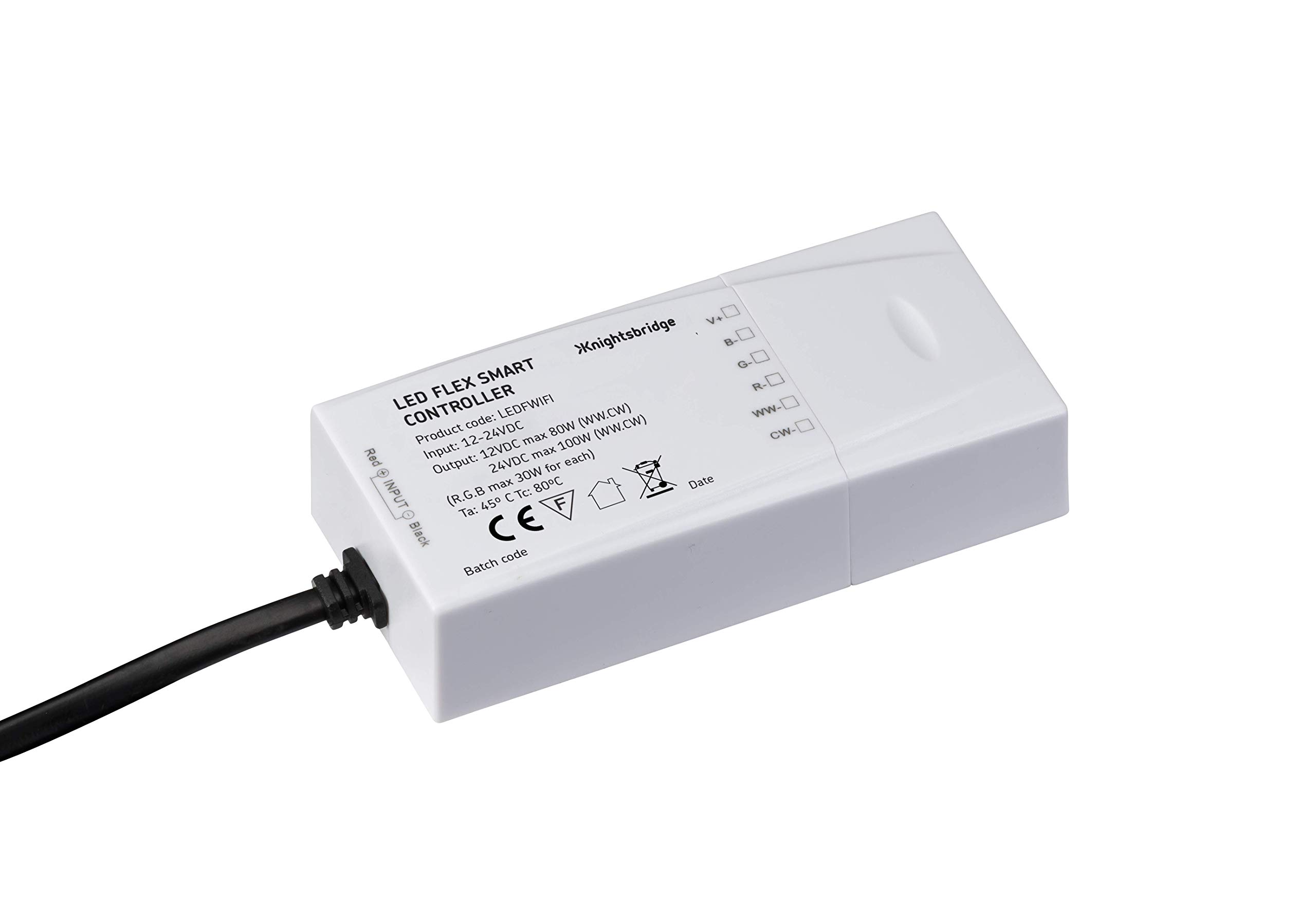 Knightsbridge Smart WiFi Controller for Flexible LED Tape - Certified Works with Amazon Alexa & Google Assistant, no hub Required, Cct