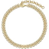 CLASSYZINT Gold Chunky Choker Necklace Large Wide Chain Short Chokers For Women Girls