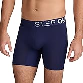 STEP ONE Mens Boxer Briefs, 1 Pair, Anti Chafing Mens Underwear, Comfortable Moisture-Wicking Boxers for Men with 3D Pouch